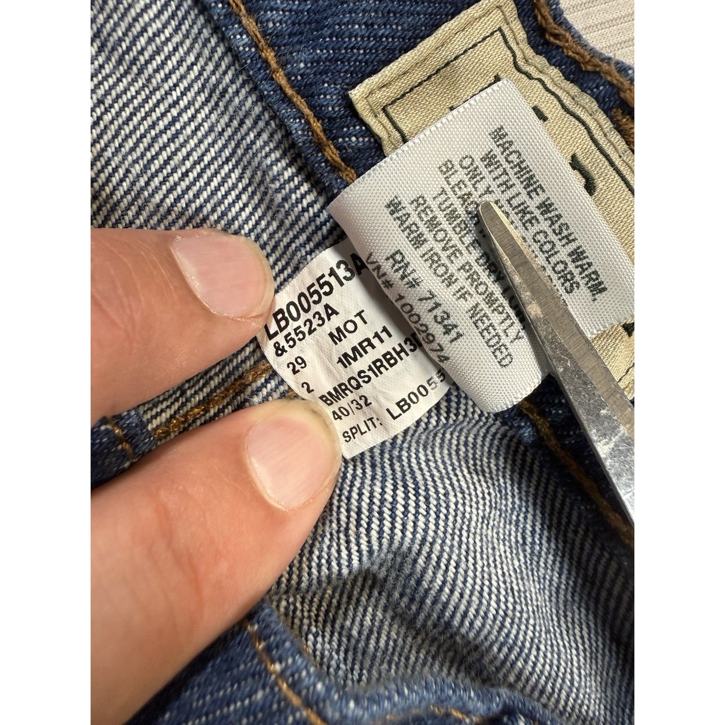 Vintage L.L. Beans Jeans Men’s 40x32 Standard Fit Dark Blue Wash 100% Cotton