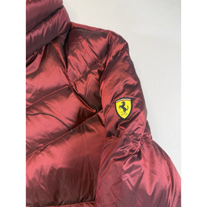 Ferrari Scuderia Real Down Puffer Jacket Red NWT Men’s Full Zip Medium
