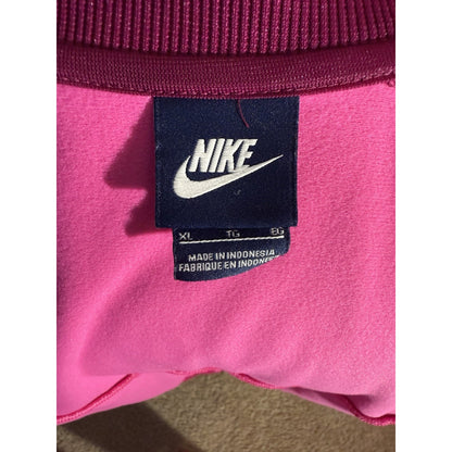 Nike Women Track Jacket Pink Magenta White Piping Full Zip Retro Style 279