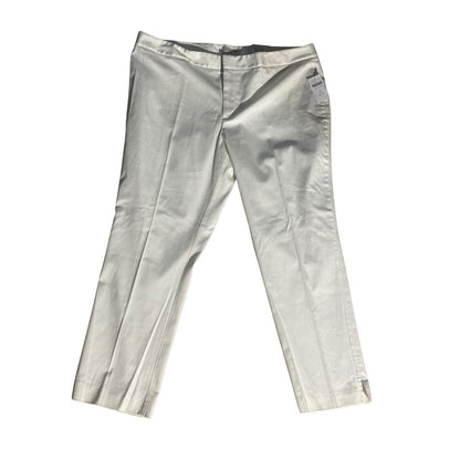 Coldwater Creek Women’s Size 18 White Sateen Ankle Pants Natural Fit NWT