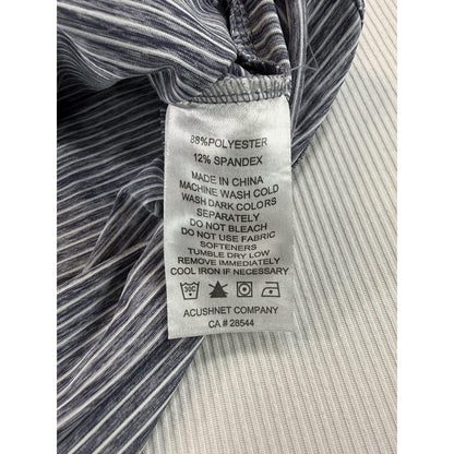 FootJoy FJ Golf Polo Shirt Mens Large Gray Stripe Golf Club of Edmond