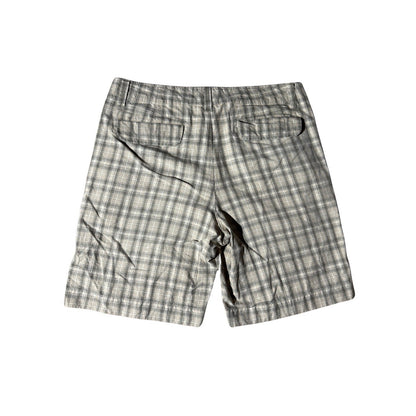 Men’s Club Room 36”W Brown/White Multi Plaid Chino Shorts 100% Cotton 9” Inseam
