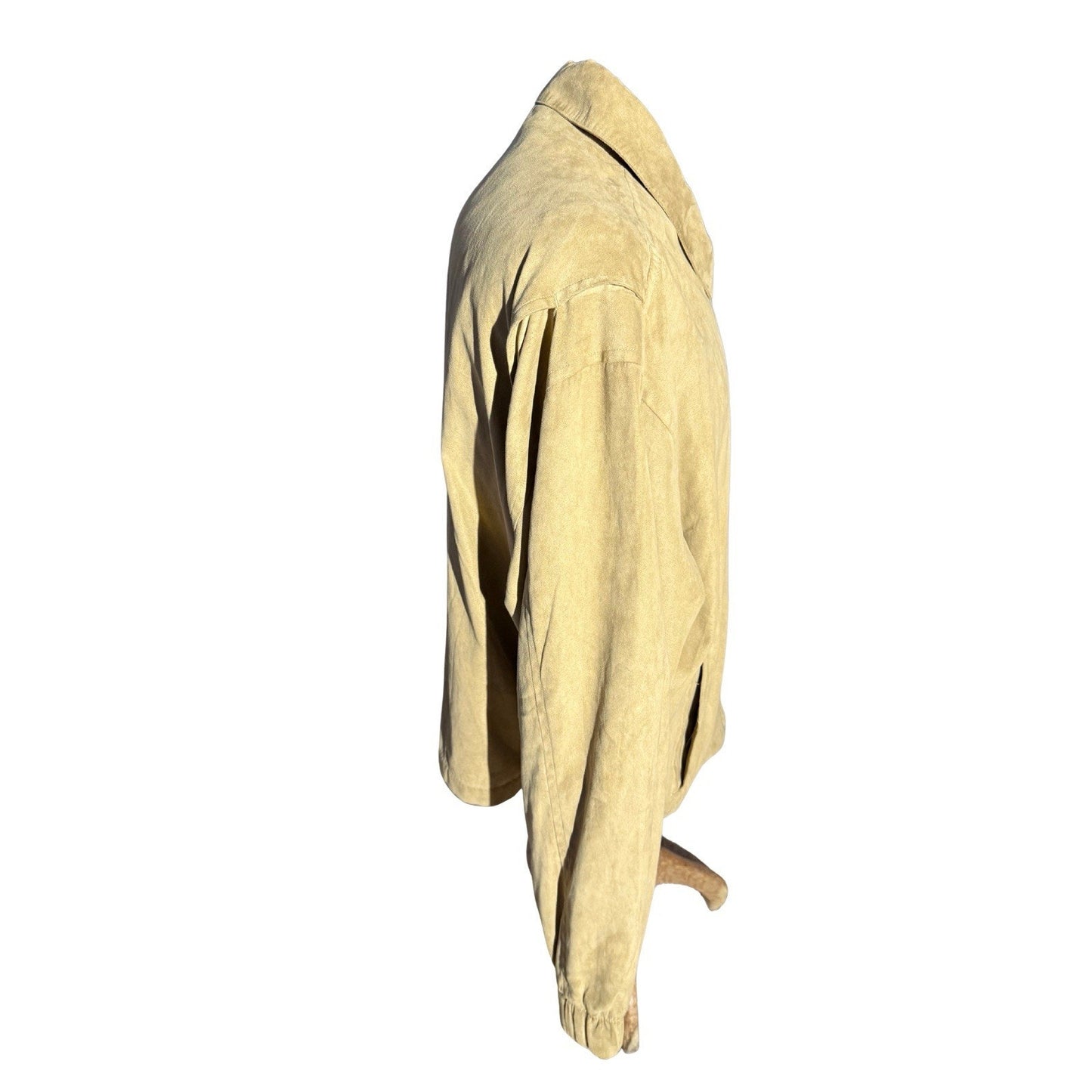 Weatherproof Suede Bomber Jacket XL Tan Absolut Vodka Promo Embroidered