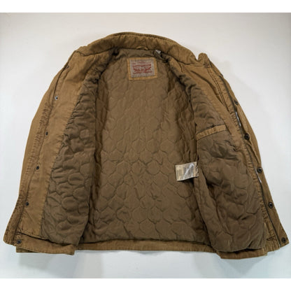 Levi’s Brown Field Jacket Men’s Small Quilted Lined Utility Moto Coat