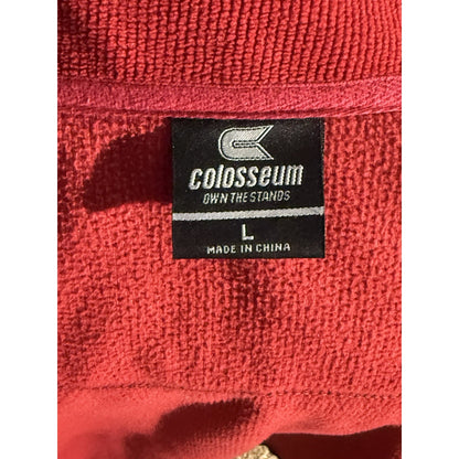 Oklahoma Sooners Colosseum Men’s L Full Zip Fleece Jacket Red Gray OU Logo