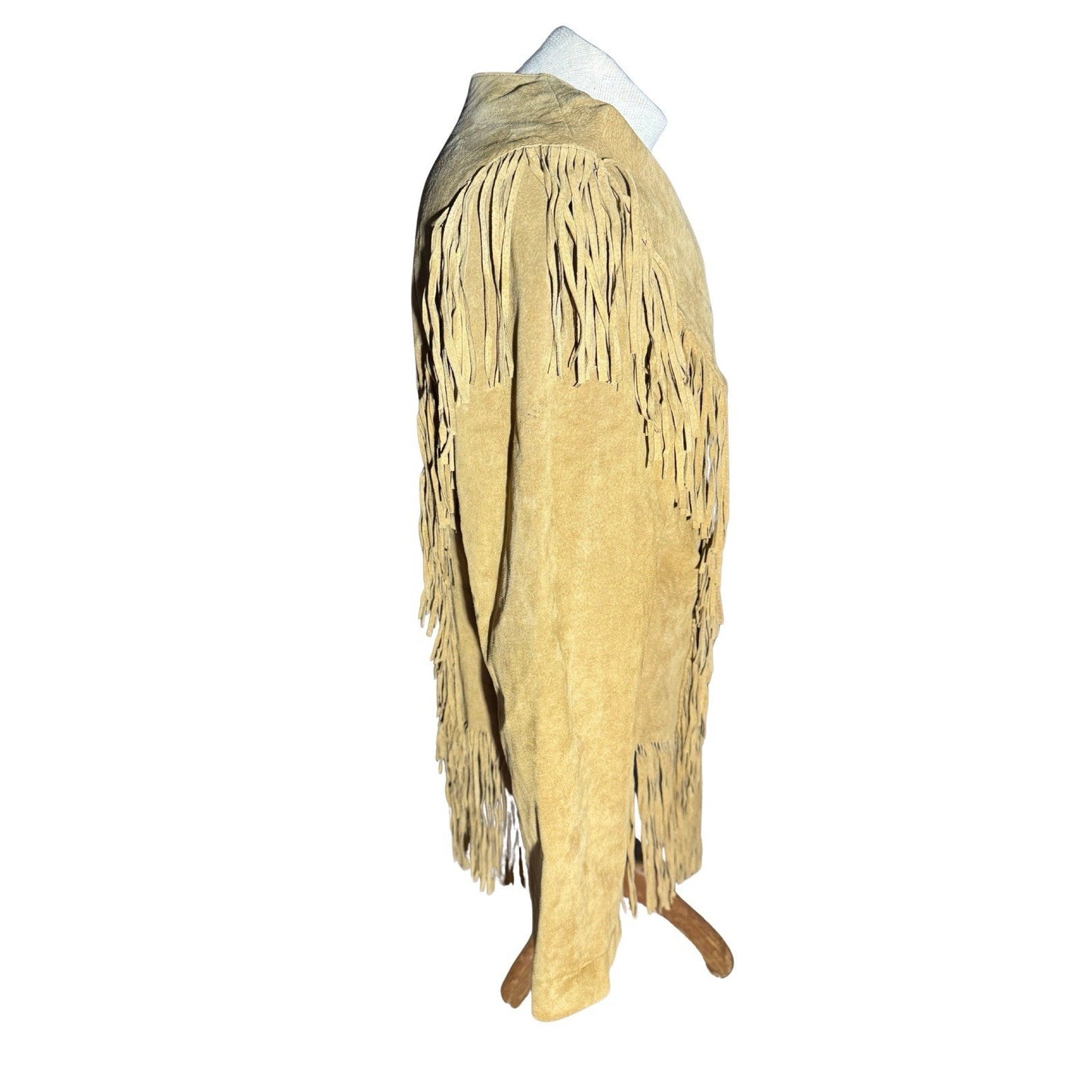 Cripple Creek Women’s Suede Fringe Jacket Western Tan Leather XL