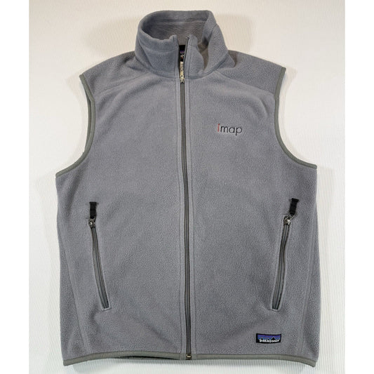 Patagonia Synchilla Fleece Vest Gray Men’s Medium Full Zip IMAP Logo