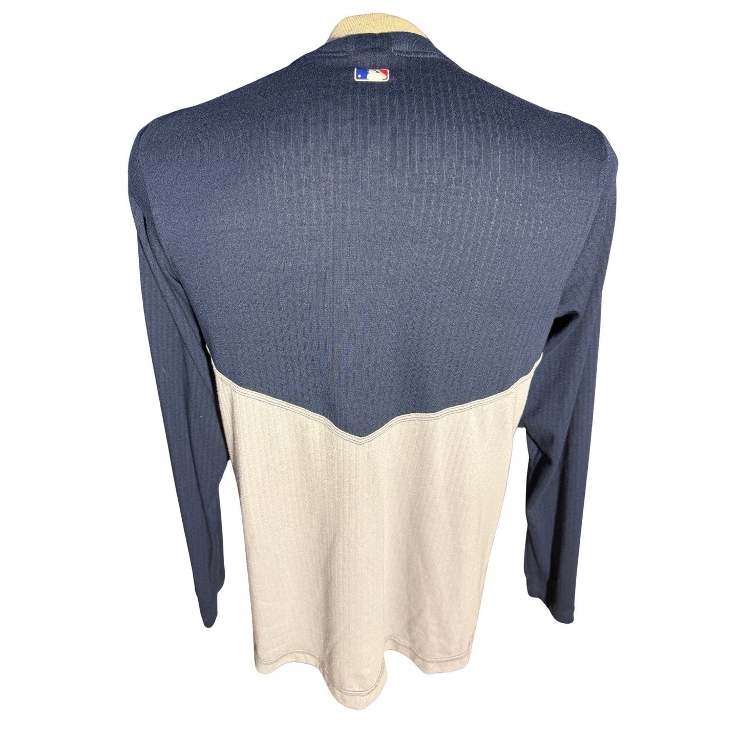 Nike Dri-FIT MLB Baseball Long Sleeve Shirt Men’s L Gray Navy Compression Top