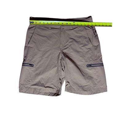L.L. Bean Nylon Hiking Shorts Mens Large Khaki Cargo Lightweight
