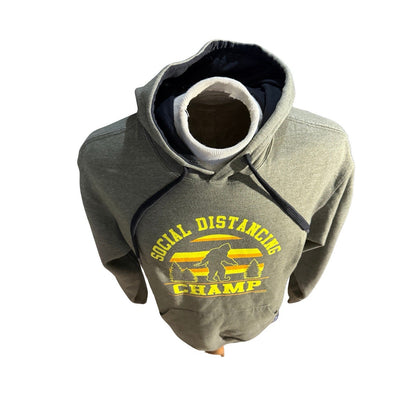 Spalding Hoodie M Social Distancing Champ Bigfoot Sasquatch Graphic Green