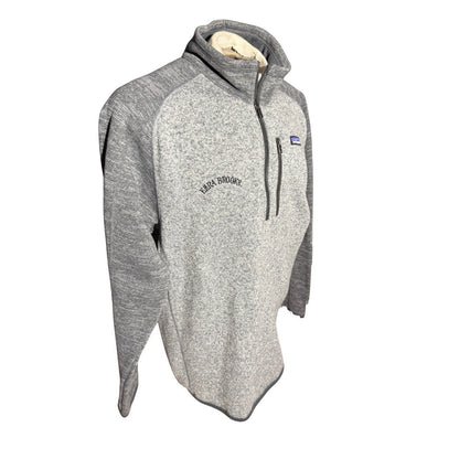 Patagonia XL Better Sweater Gray Quarter Zip Fleece Ezra Brooks Whiskey Logo