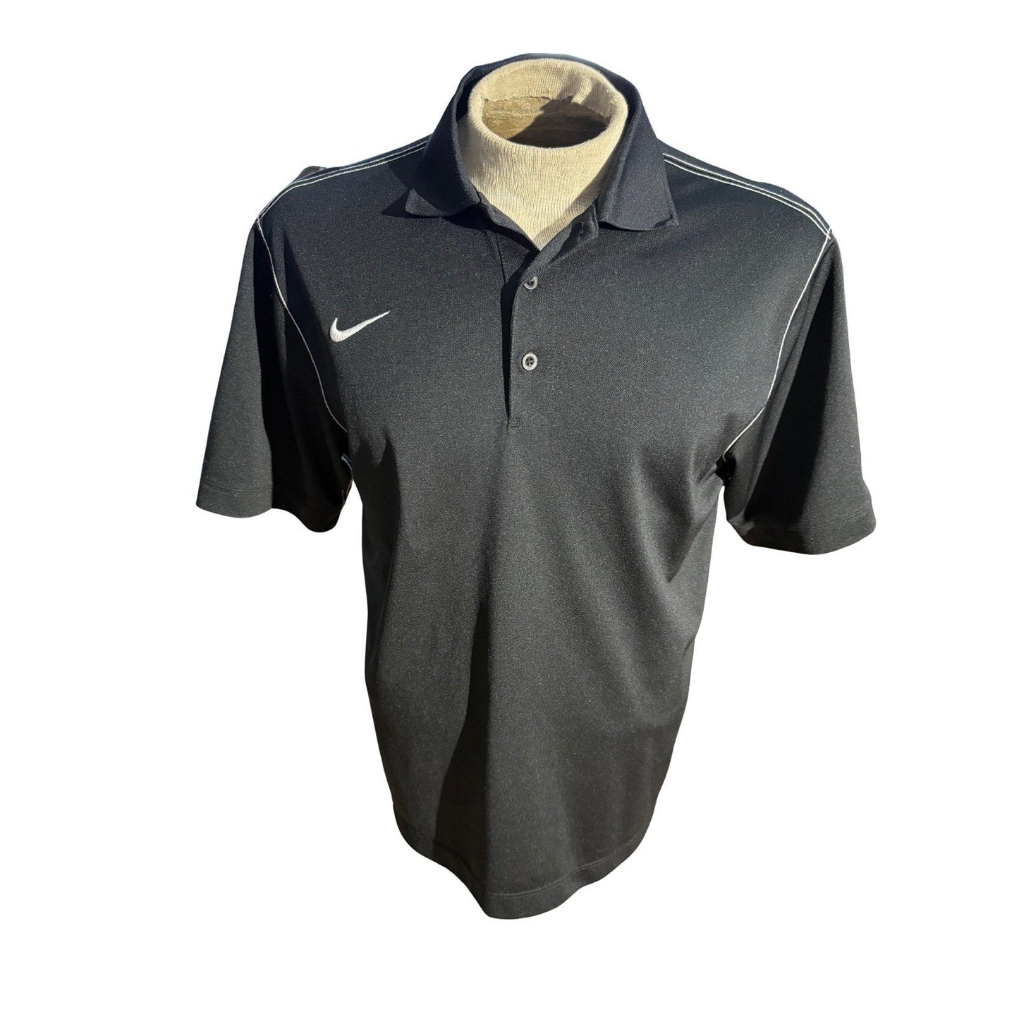 Nike Golf Dri-Fit Polo Shirt Black Jack Daniel’s Old No. 7 Logo Men’s Medium