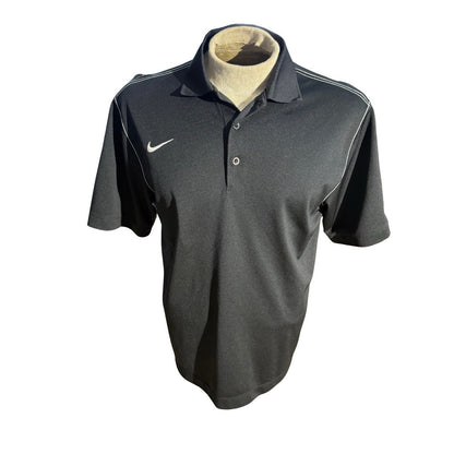 Nike Golf Dri-Fit Polo Shirt Black Jack Daniel’s Old No. 7 Logo Men’s Medium
