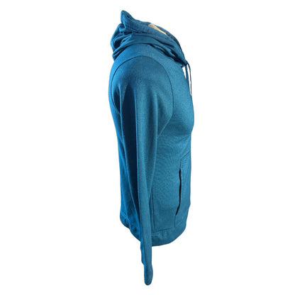 Adidas Men’s Medium Hoodie Blue Pullover Sweatshirt ClimaWarm Logo Athletic