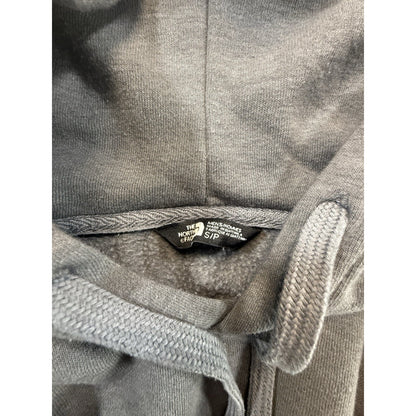 The North Face Hoodie Mens Small Gray Box NSE Logo Sweatshirt Fleece Pullover