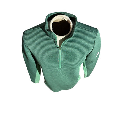 Adidas Women’s Terrex Quarter Zip Pullover Green Ribbed Fleece US M 2024