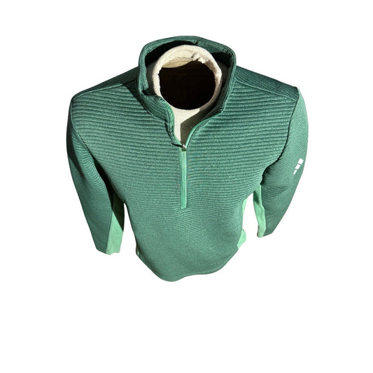 Adidas Women’s Terrex Quarter Zip Pullover Green Ribbed Fleece US M 2024