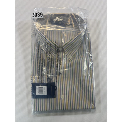 Ralph Lauren Classic Fit Dress Shirt 17.5 34 Stripe Button Down NWT