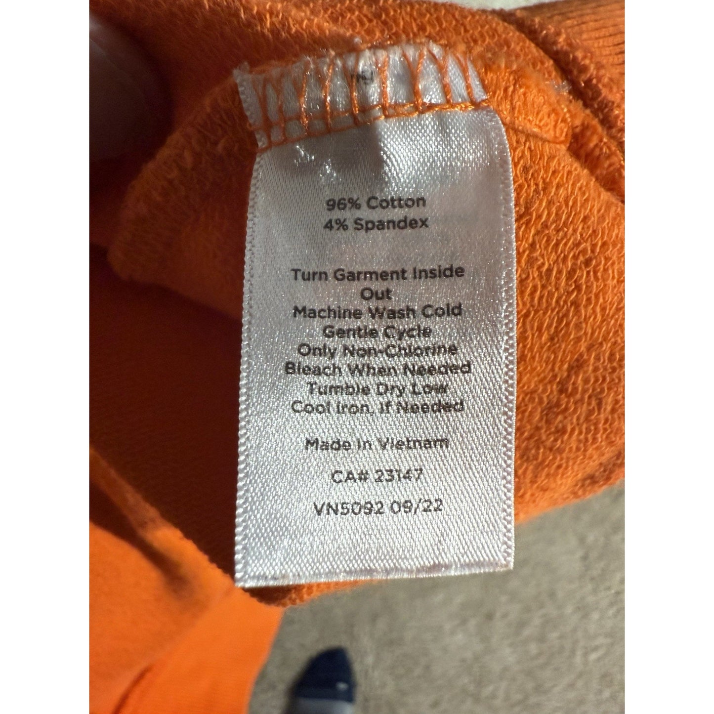 T by Talbots Women’s Orange Quarter Zip Pullover Top SP Cotton Stretch