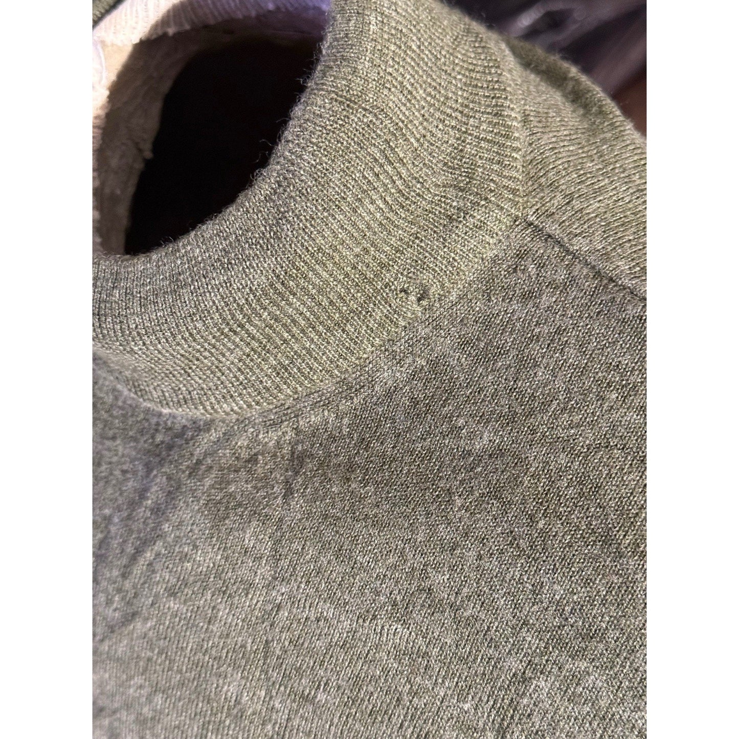 Murano Italia Men’s Medium Green Turtleneck Sweater Wool Blend Made in Italy