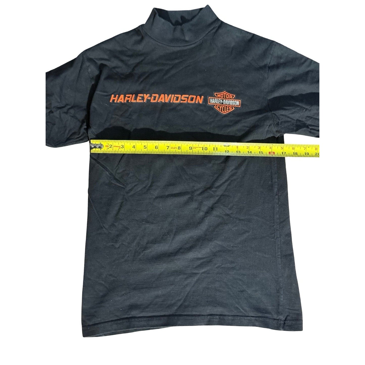 Vintage Harley-Davidson Forman Stillwater OK Black Mock Neck Shirt Women’s Small