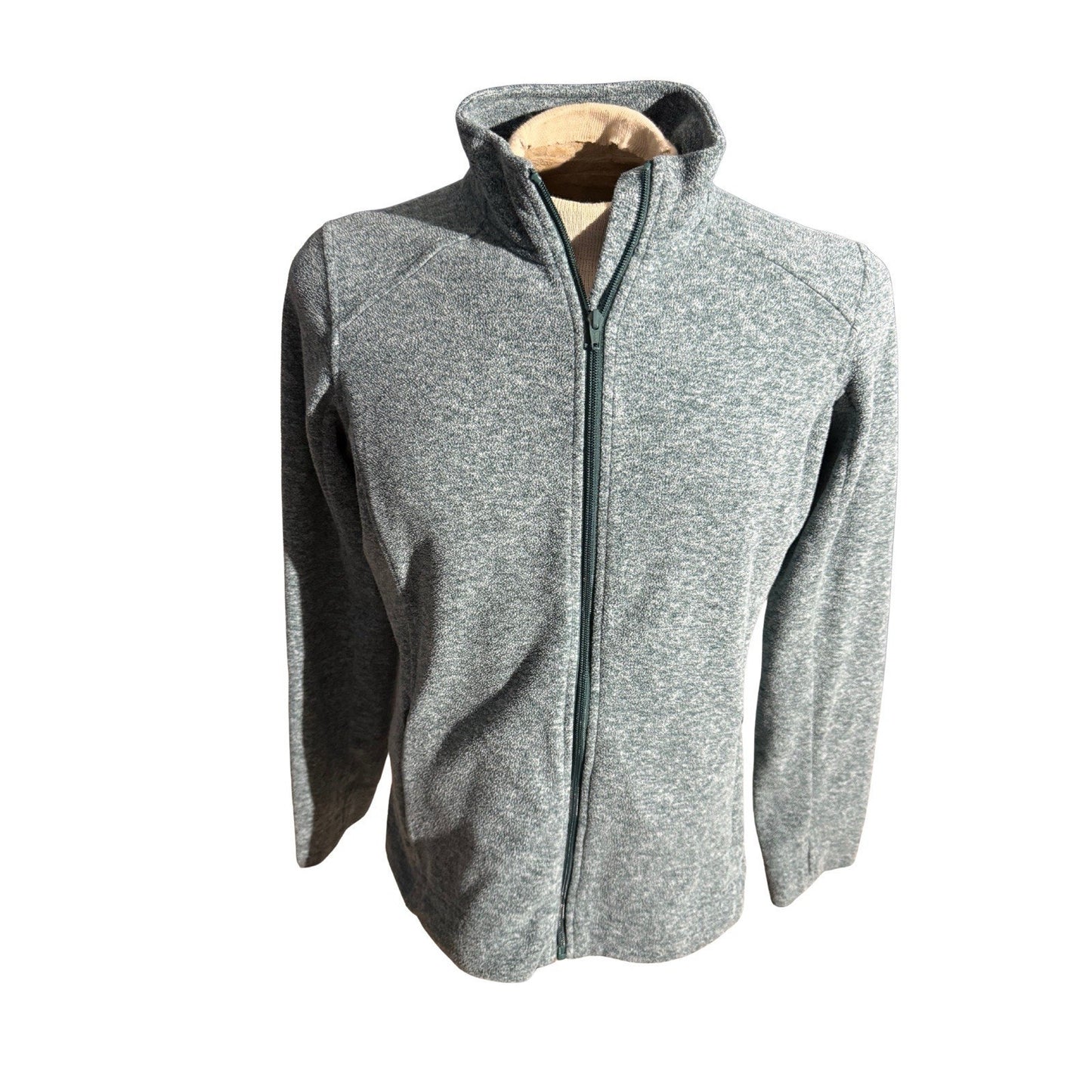 Duluth Trading Co Women’s Full Zip Fleece Jacket Large Heather Green