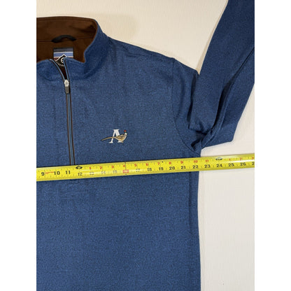 Straight Down 1/4 Zip Pullover Mens XL Blue Golf Sweater Embroidered Logo