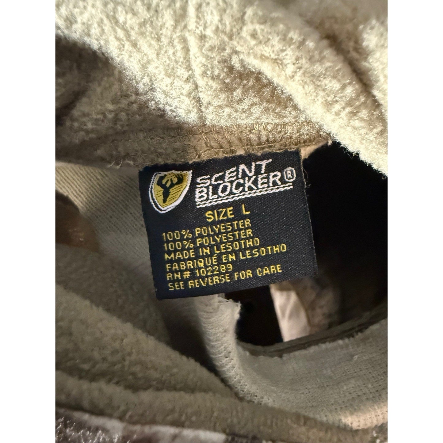 ScentBlocker Hoodie L Realtree Camo Pullover Hunting Deer Logo Polyester