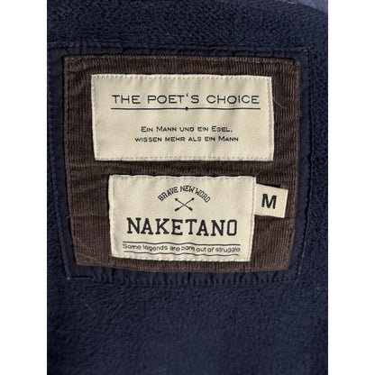 Naketano “The Poet’s Choice” Hoodie Men’s M Gray Asymmetrical Zip High Collar