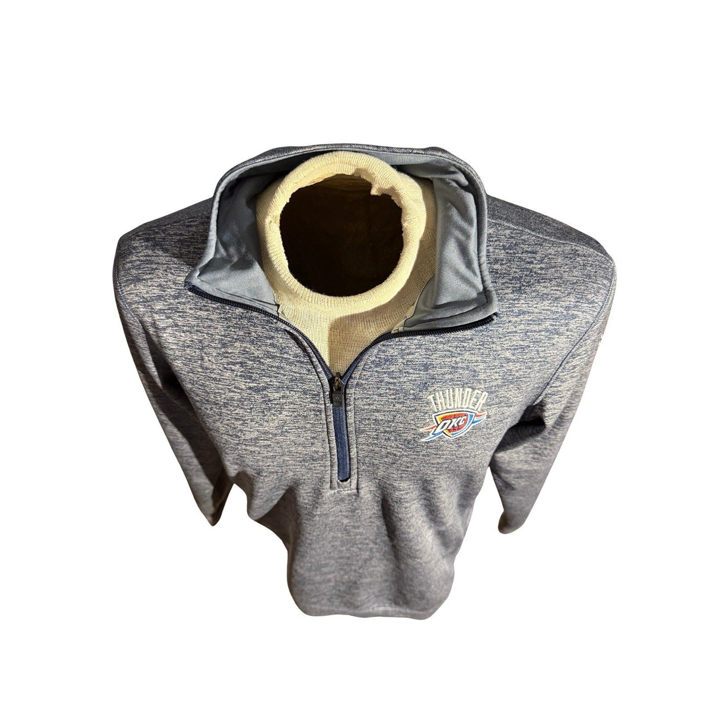 OKC Thunder Sweater Men’s Medium Adidas 1/4 Zip Pullover Team Issue