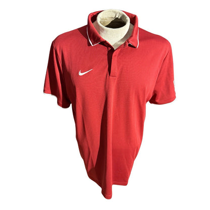 Nike Golf Oklahoma Sooners Shirt Mens XL Burgundy Short Sleeve Polo Logo Fit Dry