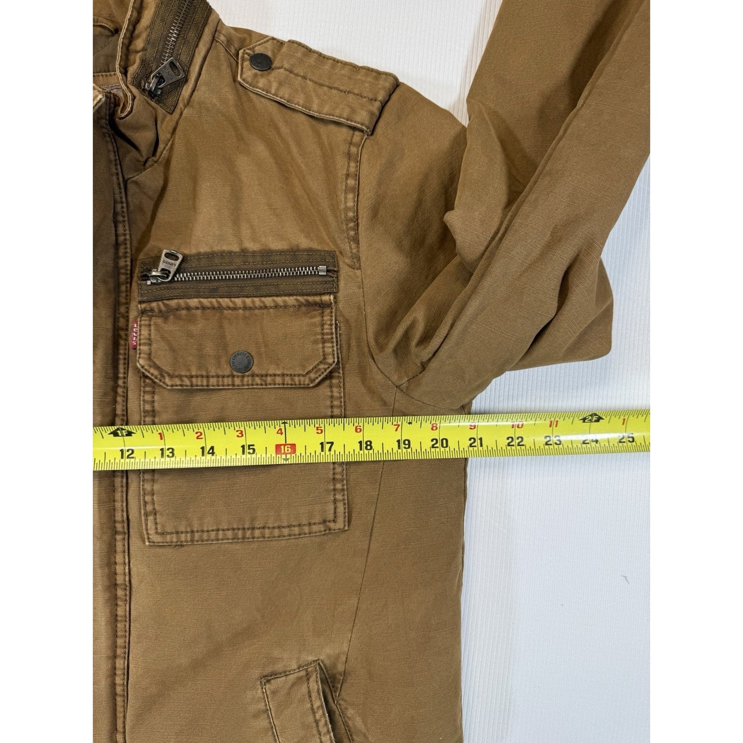 Levi’s Brown Field Jacket Men’s Small Quilted Lined Utility Moto Coat