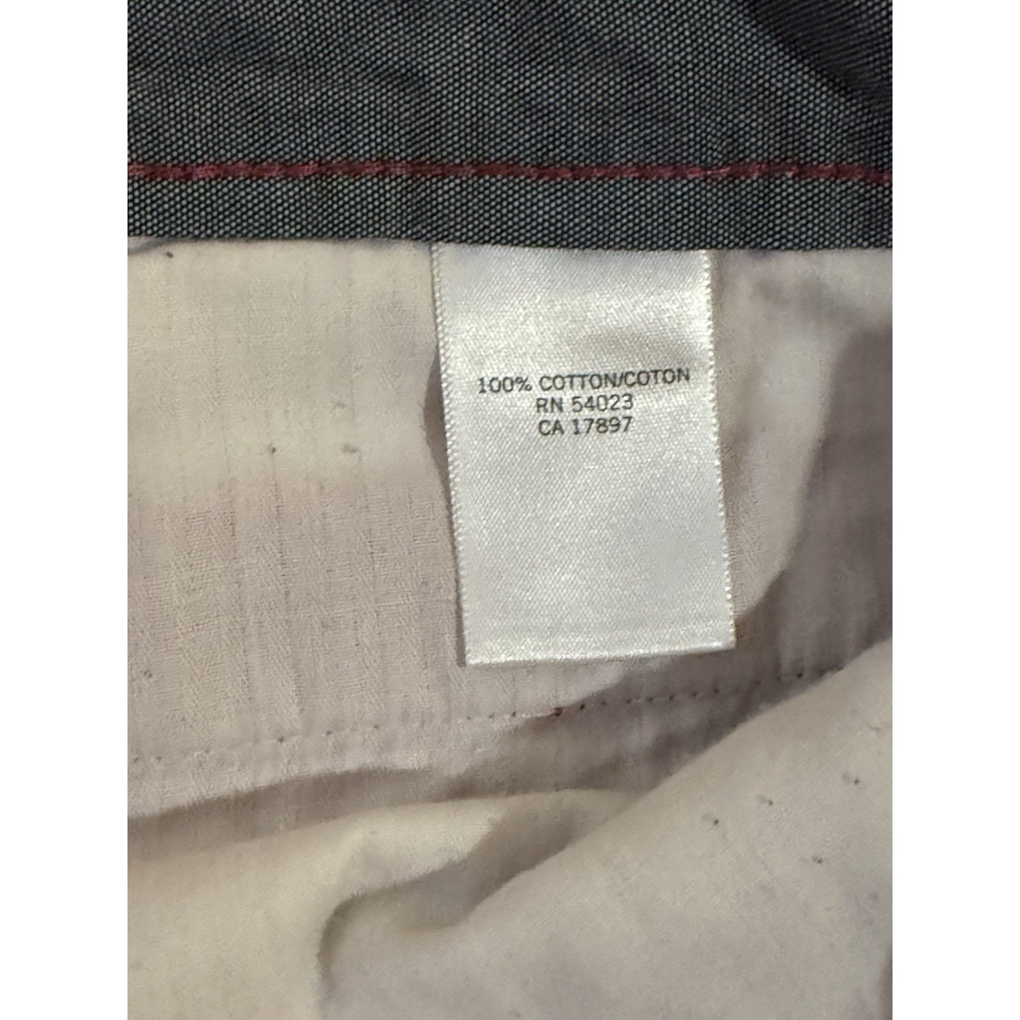 Banana Republic Men’s Gavin Chino Shorts Red 35 Cotton Classic Fit Casual