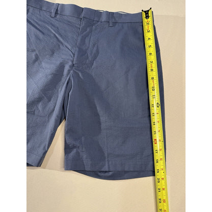 J.Crew Destination 33 Navy Stretch Shorts Cotton Blend Seersucker Casual