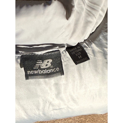 New Balance Women’s Puffer Vest M Gray Quilted Zip Athletic Outerwear Pre-Owned