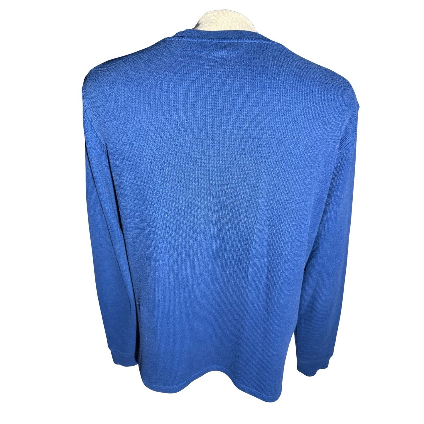 Original Penguin Waffle Knit Crewneck Sweatshirt Blue XL Long Sleeve Pullover