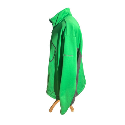 Columbia Men’s XXL Green Softshell Jacket WM6358 Fleece Lined Wind Resistant
