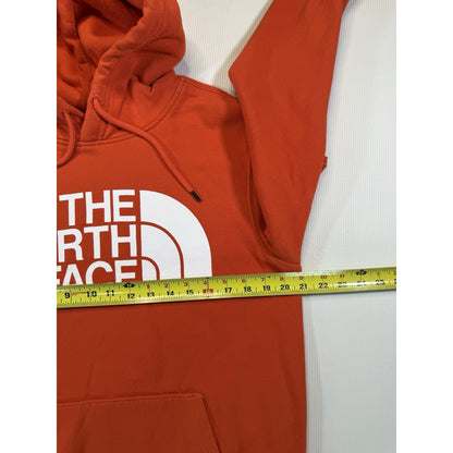 The North Face Hoodie Orange Pullover Logo Sweatshirt Mens Small