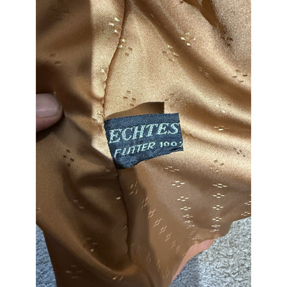 Vintage 80s Women Leather Blazer Jacket Black Echtes Leder L 271