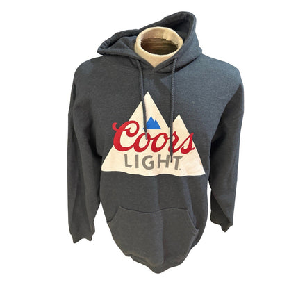 Coors Light Hoodie Men’s Large Gray Pullover Sweatshirt Beer Logo Graphic