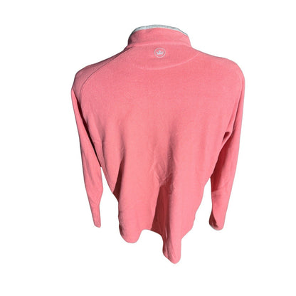 Peter Millar Coral Fleece 1/4 Zip Pullover Men’s Large Golf Casual Sweater