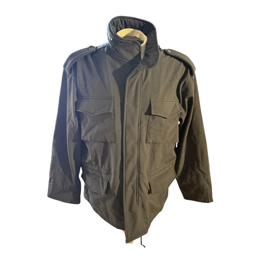 Rothco M-65 Field Jacket Large Regular Black Army Military Quilted Liner Hood