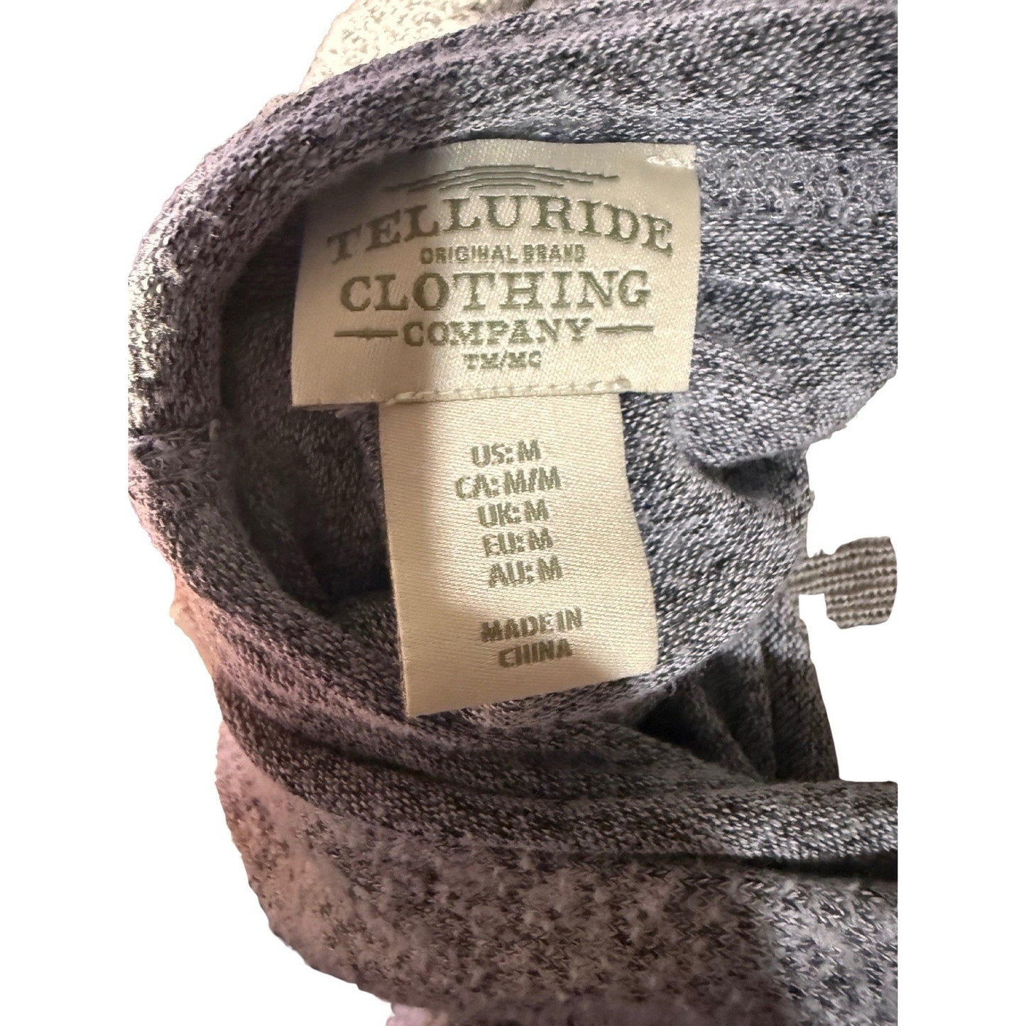 Telluride Clothing Co Cowl Neck Hoodie Gray Medium Soft Knit Pullover
