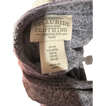 Telluride Clothing Co Cowl Neck Hoodie Gray Medium Soft Knit Pullover