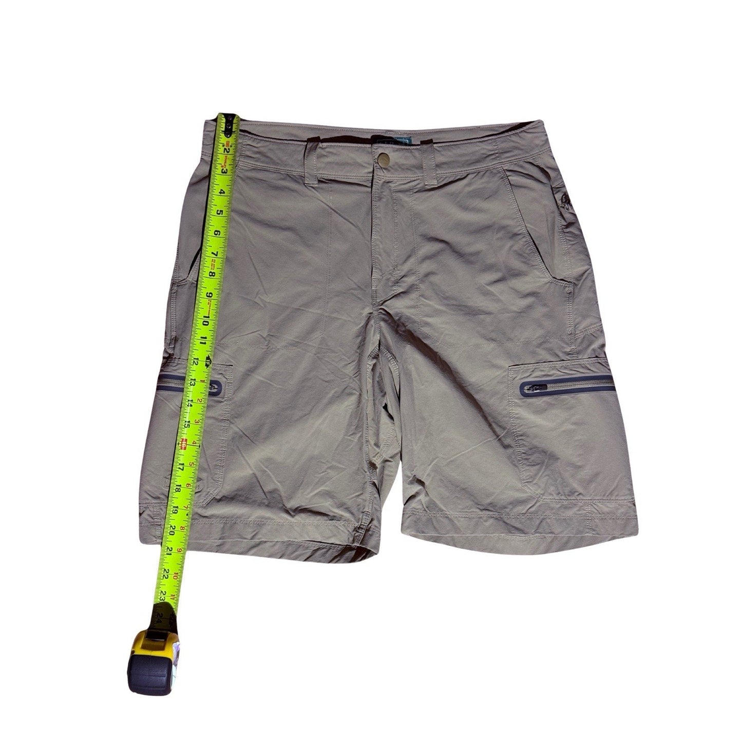 L.L. Bean Nylon Hiking Shorts Mens Large Khaki Cargo Lightweight