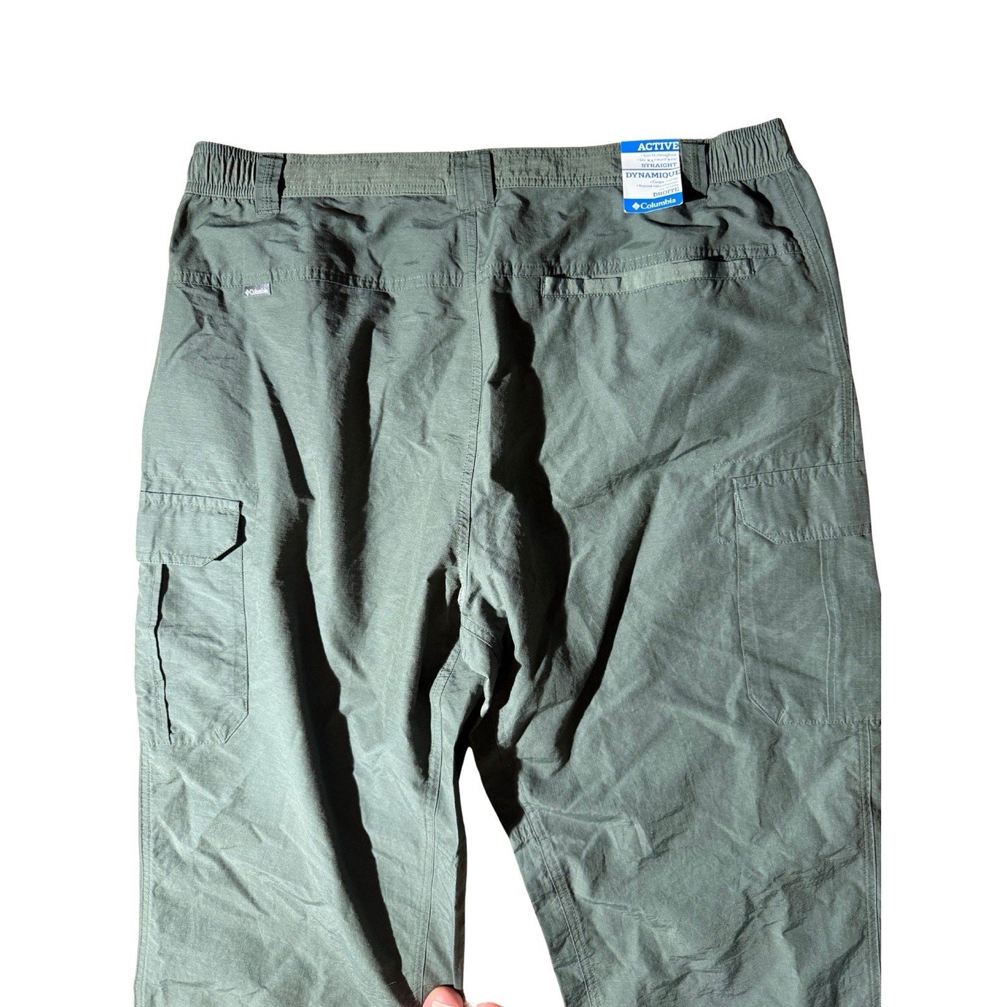 Columbia Men’s Omni-Shade Cargo Pants L 32L Green Active Fit NWT Sun Protection