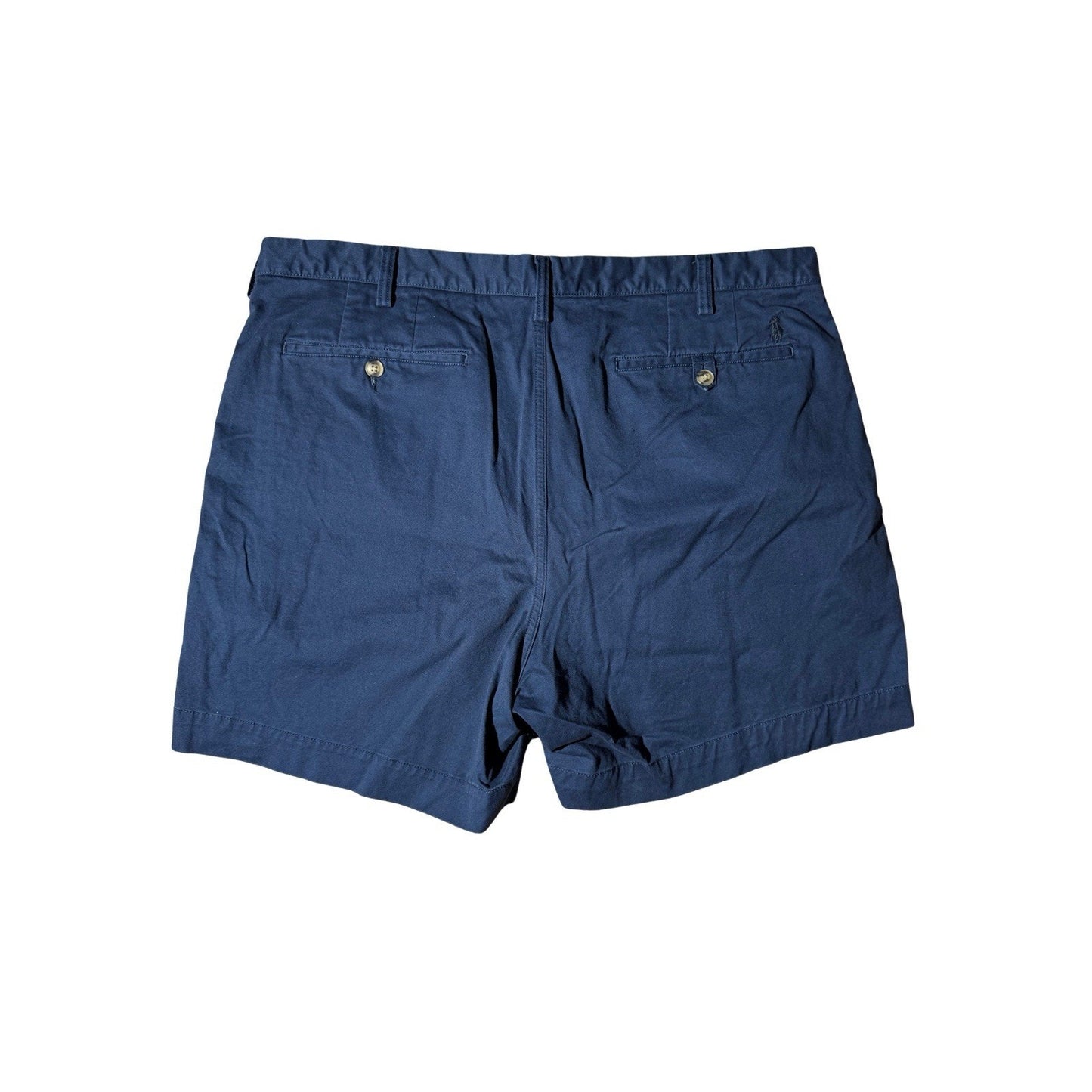 Polo Ralph Lauren Men’s Chino Shorts 38 Navy Blue Stretch Classic Fit Flat Front