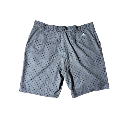 Adidas Golf Shorts 36 Gray Triangle Print Stretch Lightweight Performance Fit