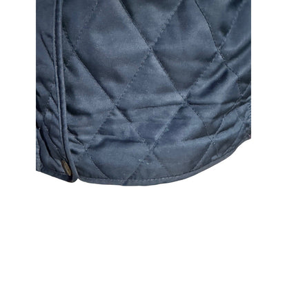 L.L. Bean Women’s Quilted Vest XL Blue Plaid Lining Snap Front Winter