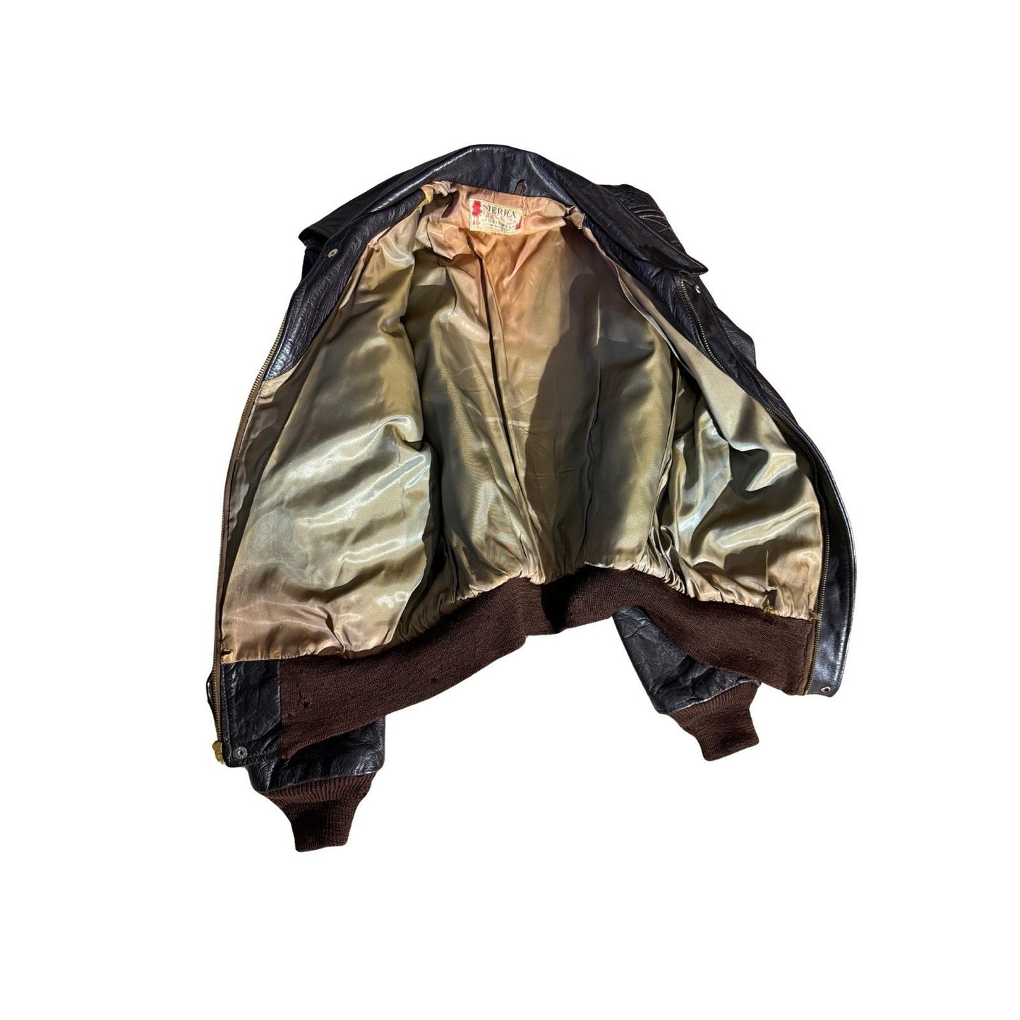 Vintage 1949 Sierra Sportswear Horsehide Leather Jacket Sz 40 Union Label USA